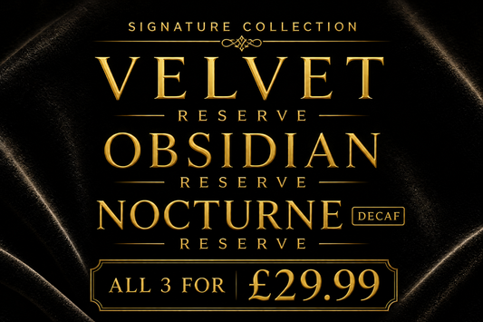 Signature Collection – Velvet, Obsidian & Nocturne (Decaf) Reserve (3 x 250g)
